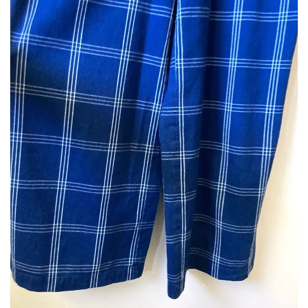 J. Crew Windowpane Cross-Back Jumper Size 2 in Blue & White Cottage Core - Picture 8 of 15